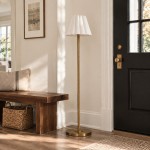 Eadweard Modern Cone White Linen Floor Lamp