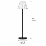 Eadweard Modern Cone White Linen Floor Lamp
