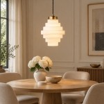 Kaelyn Bottle Shade Stained Striped Glass Pendant Light