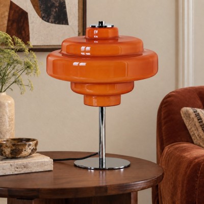 Yves Retro Multiple Colors Tiered Glass Table Lamp