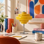 Yves Retro Multiple Colors Tiered Glass Table Lamp