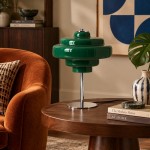 Yves Retro Multiple Colors Tiered Glass Table Lamp