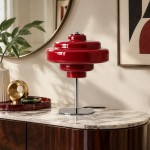 Yves Retro Multiple Colors Tiered Glass Table Lamp