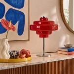 Yves Retro Multiple Colors Tiered Glass Table Lamp