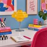 Yves Retro Multiple Colors Tiered Glass Table Lamp