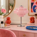 Yves Retro Multiple Colors Tiered Glass Table Lamp