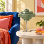 Yves Retro Multiple Colors Tiered Glass Table Lamp
