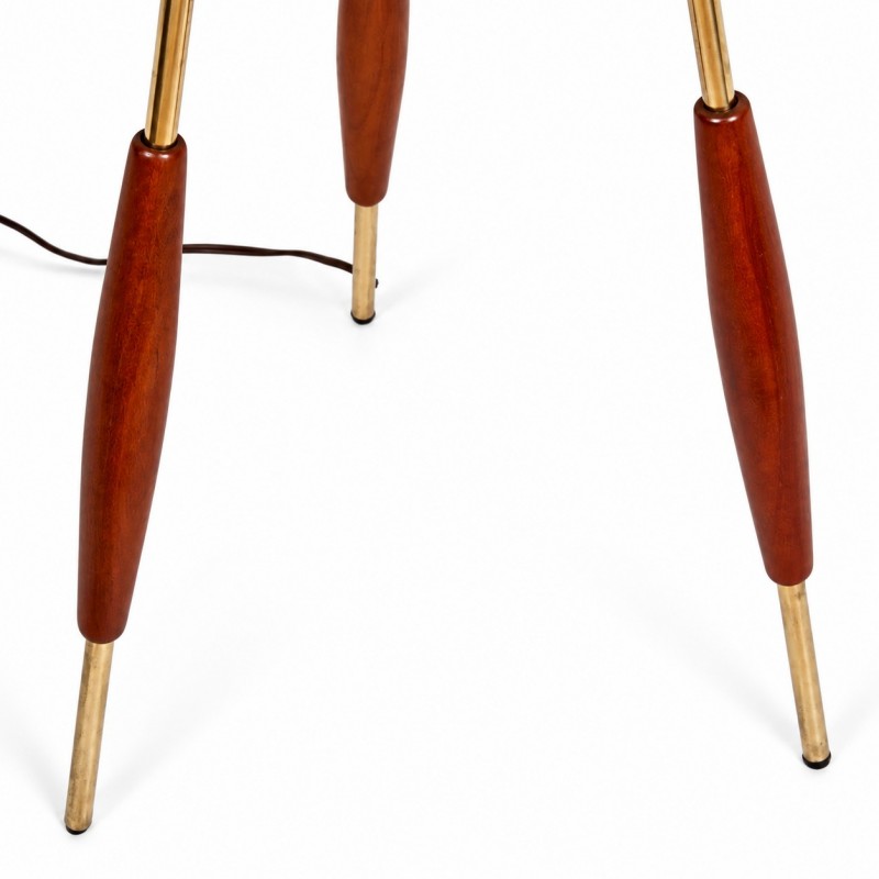 Kimaya Japanese Wabi Sabi Wood Tripod Floor Lamp