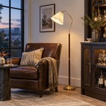 Xalon Wooden Cloth Pleated Shade Floor Lamp