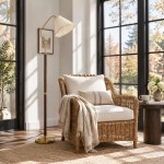 Xalon Wooden Cloth Pleated Shade Floor Lamp