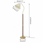 Xalon Wooden Cloth Pleated Shade Floor Lamp
