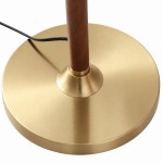 Xalon Wooden Cloth Pleated Shade Floor Lamp