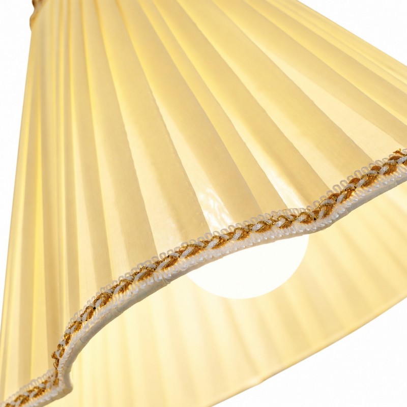 Xalon Wooden Cloth Pleated Shade Floor Lamp