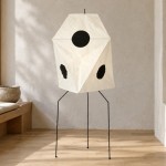 Kiran Minimalist Wabi-sabi Tripod Floor Lamp