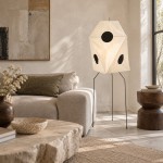 Kiran Minimalist Wabi-sabi Tripod Floor Lamp