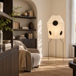 Kiran Minimalist Wabi-sabi Tripod Floor Lamp