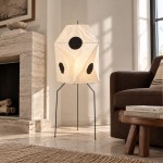 Kiran Minimalist Wabi-sabi Tripod Floor Lamp
