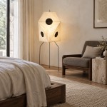 Kiran Minimalist Wabi-sabi Tripod Floor Lamp