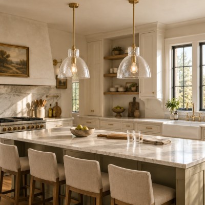 Keen Farmhouse Glass Dome Pendant Light