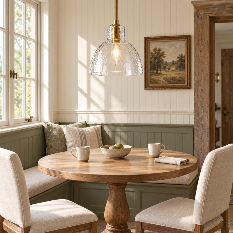 Keen Farmhouse Glass Dome Pendant Light