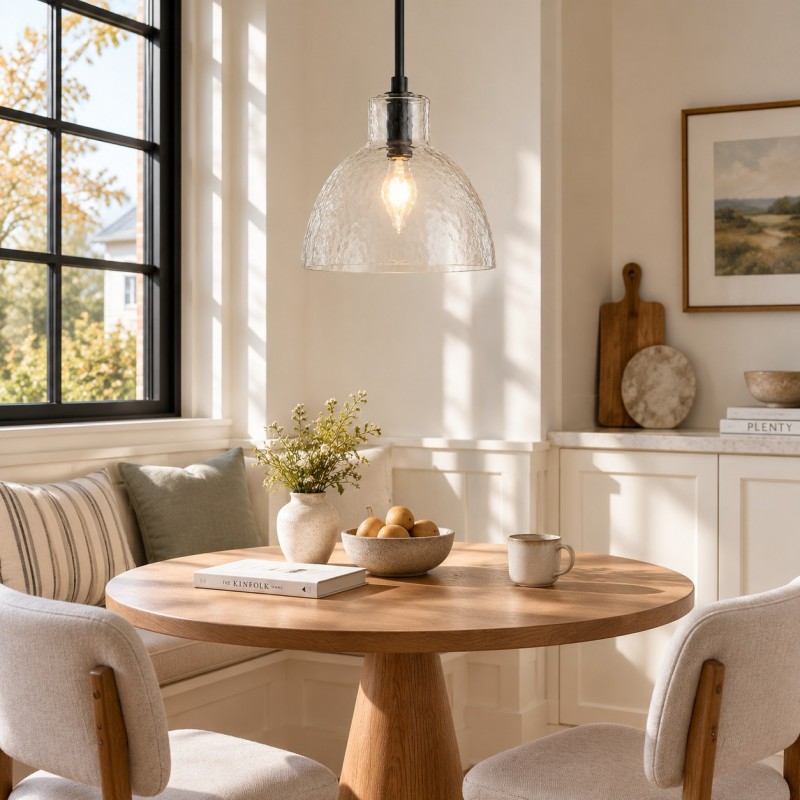 Keen Farmhouse Glass Dome Pendant Light