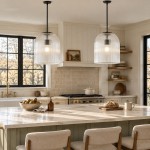 Alain Farmhouse Cooper Ribbed Glass Pendant Light For Dining Room & Kitchen