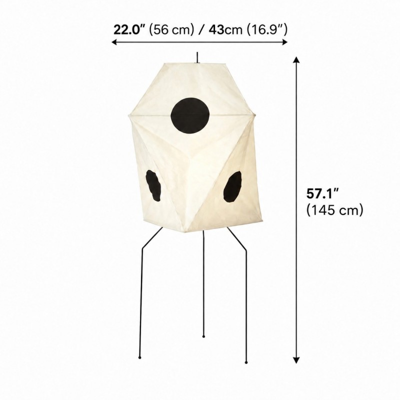 Kiran Minimalist Wabi-sabi Tripod Floor Lamp