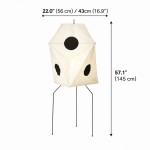 Kiran Minimalist Wabi-sabi Tripod Floor Lamp