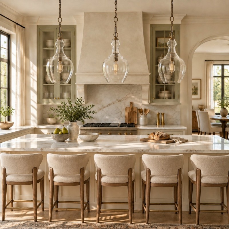 Yates Industrial Clear Glass Pendant Light