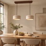 Gilbert Wabi-Sabi Round Travertine Multi-Light Pendant Light