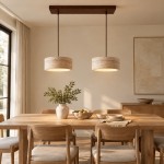Gilbert Wabi-Sabi Round Travertine Multi-Light Pendant Light