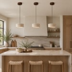 Gilbert Wabi-Sabi Round Travertine Multi-Light Pendant Light