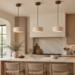 Gilbert Wabi-Sabi Round Travertine Multi-Light Pendant Light