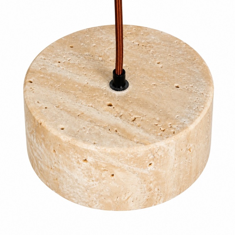 Gilbert Wabi-Sabi Round Travertine Multi-Light Pendant Light