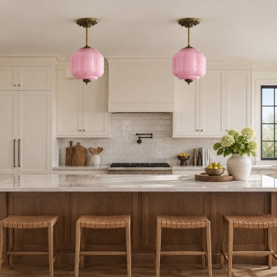 Conran Vintage Milk Glass Lantern Eloise Ceiling Light