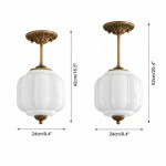 Conran Vintage Milk Glass Lantern Eloise Ceiling Light