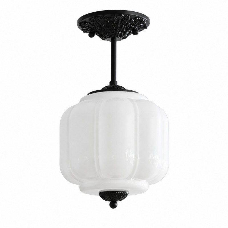 Conran Vintage Milk Glass Lantern Eloise Ceiling Light