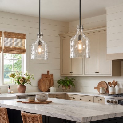 Tydon Minimalist Water Ripple Glass Pendant Light