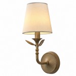 Huxley Rustic Antique Brass Botanical Forged Iron Sconce