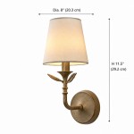 Huxley Rustic Antique Brass Botanical Forged Iron Sconce