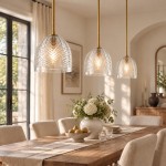Danica Mid-Century  Glass Leaf Round Pendant Light
