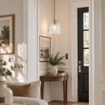 Danica Mid-Century  Glass Leaf Round Pendant Light