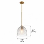 Danica Mid-Century  Glass Leaf Round Pendant Light
