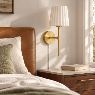 Ozir Pleated Shade Wall Sconce