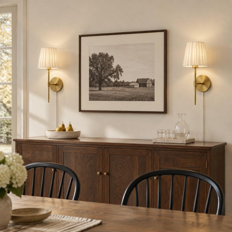 Ozir Pleated Shade Wall Sconce
