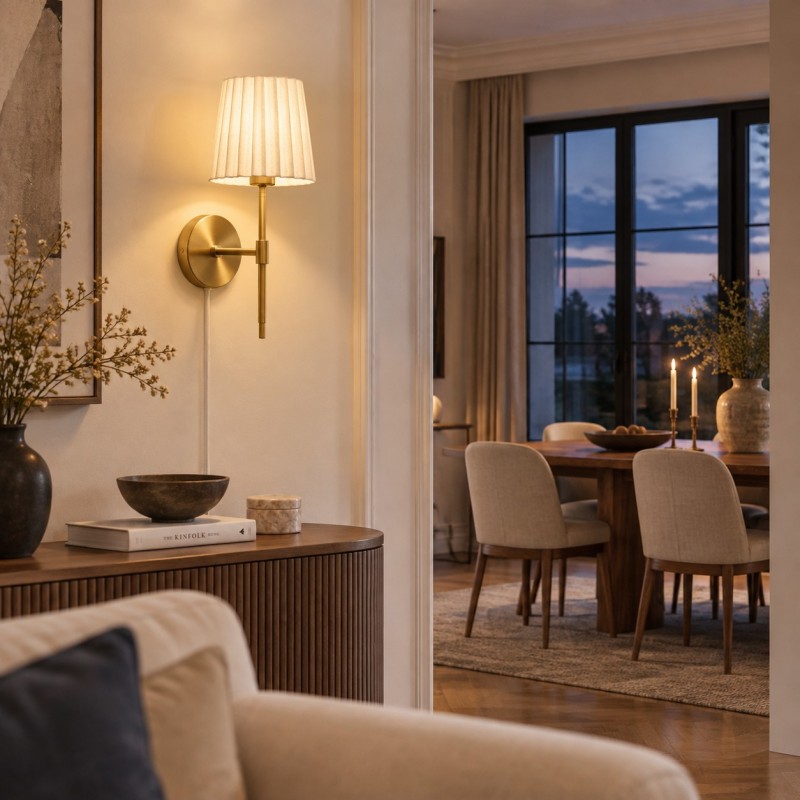 Ozir Pleated Shade Wall Sconce
