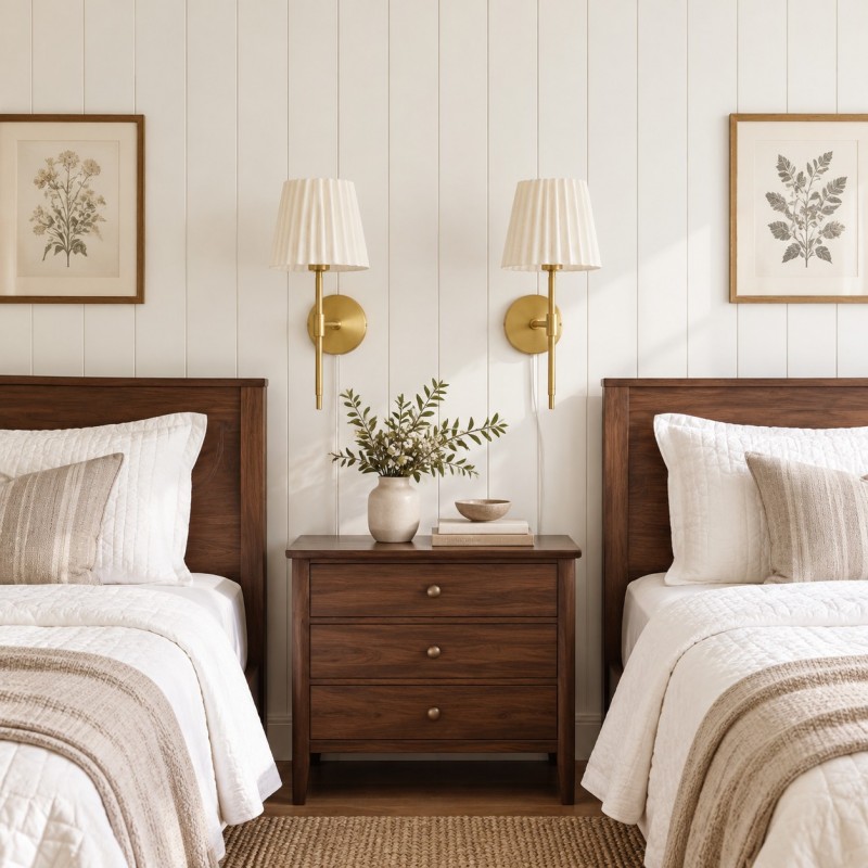 Ozir Pleated Shade Wall Sconce