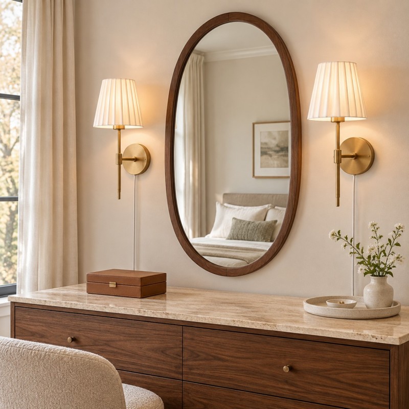 Ozir Pleated Shade Wall Sconce