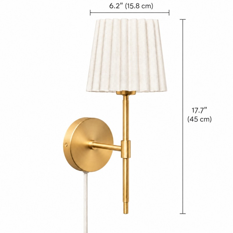 Ozir Pleated Shade Wall Sconce