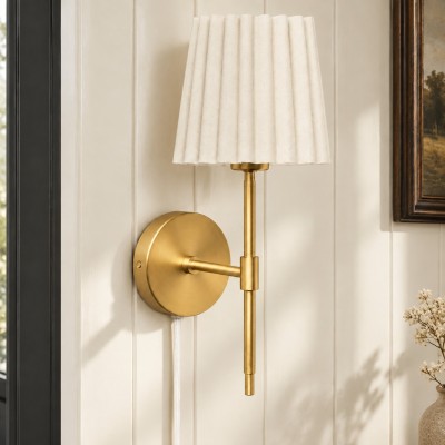 Ozir Pleated Shade Wall Sconce